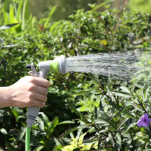 Cargar imagen en el visor de la galería, Manguera de Riesgo de Jardín con Soporte y Pistola Rociadora de 7 Funciones, Conectores de 1/2 y 3/4 Pulgadas, Manguera de Riego con Carrete Resistente Ligero y Potatíl 15 m