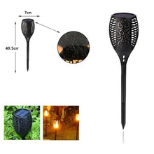 Cargar imagen en el visor de la galería, Antocha de luz Solar LED Efecto llamas Pack 2 Para decoración de Jardín, Lámpara Luz Solar de Jardín Impremeable