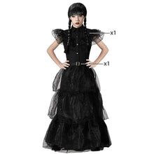 Cargar imagen en el visor de la galería, Disfraz Vestido Gotico Niña Terror Infantil Para Fiesta Holloween Carnaval Teatro