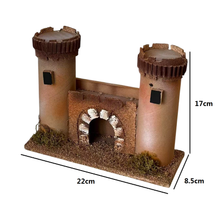 Cargar imagen en el visor de la galería, Castillo de Corcho para belén navideño, Castillo Miniatura belén para Aldea Decorativa para Nacimiento, Pesebre, Navidad, decoración Tradicional