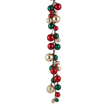 Cargar imagen en el visor de la galería, Guirnalda Bolas Navideñas 1.2 m (44 bolas) - 1.8 m (54 bolas) para coronas, árboles y decoración de repisas