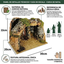Cargar imagen en el visor de la galería, Cueva de Corcho Navideño Para Decoracion Navidad de Belén Nacemiento