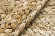 Cargar imagen en el visor de la galería, Alfombra redonda trenzada de yute – Diámetro 110 cm