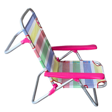 Cargar imagen en el visor de la galería, Silla Tumbona plegable de playa 5 Posiciónes con estructura de aluminio y tejido textilen, transpirable y fresco