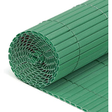 Cargar imagen en el visor de la galería, Valla De Ocultación Cañizo PVC 1.5x3 m Doble Cara Verde 1000 G/m2 para Jardín, Balcón o Terraza