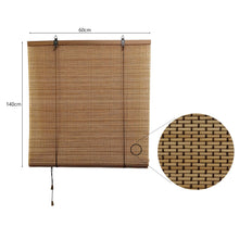 Cargar imagen en el visor de la galería, Persiana Enrollable de Bambú Natural Marrón | Estor de Bambú para Ventana y Puerta | Cortina Decorativa con Cuerda Ajustable