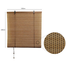Cargar imagen en el visor de la galería, Persiana Enrollable de Bambú Natural Marrón | Estor de Bambú para Ventana y Puerta | Cortina Decorativa con Cuerda Ajustable