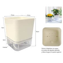 Cargar imagen en el visor de la galería, Maceta Autorriego con Depósito de Agua y Mecha de Algodón – Sistema de Riego Automático para Plantas