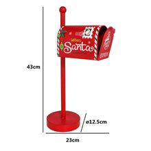 Cargar imagen en el visor de la galería, Buzón Americano de Metal Rojo Esquina – Decoración de Navidad 20.5x16x34 cm
