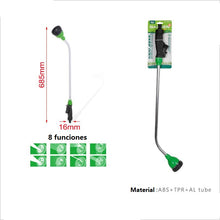 Cargar imagen en el visor de la galería, Pistola de Riego con Mango Largo Aluminio 8 Funciones Para Jardín