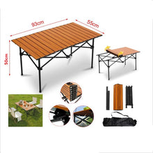 Cargar imagen en el visor de la galería, Mesa de Camping Plegable Portatil Ligera Facil Montaje para acampar al aire libre 50x50x52 cm