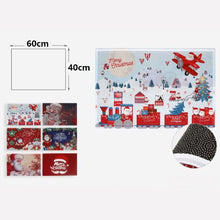 Cargar imagen en el visor de la galería, Alfombra Navideño Decoracion de Papa Noel Merry Christmas Muñeco de Nieve Alfombra Para Decoracion de Naviadad 40 X 60 cm