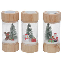Cargar imagen en el visor de la galería, Figura Navideña en Tubo de Cristal con Luz LED – 3 Modelos al Azar para Decoracion de Navidad ø7x16.3cm