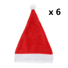 Cargar imagen en el visor de la galería, Gorros de Navidad para Adulto - Pack de 2 o 6 Unidades de Gorros de Papá Noel y Estilo Festivo