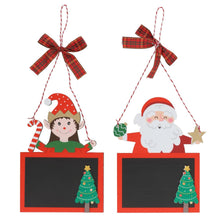 Cargar imagen en el visor de la galería, Set 2 Colgantes de Madera de Navidad - Adornos Decorativos Festivos con Diseño Navideño