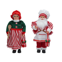 Cargar imagen en el visor de la galería, Figuras Decorativas Navideñas de Papá Noel y Mamá Noel - Muñecos de Peluche Estilo Chef con PP, PVC y Poliéster para Decoración de Navidad (Modelos 32 cm y 45 cm)