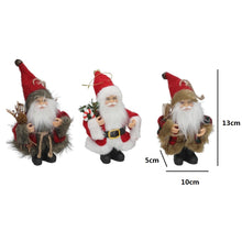 Cargar imagen en el visor de la galería, Set de 3 Colgantes Figura Papá Noel Mini / set de 3 figuras de Papá Noel mini montado en su trineo - 3 Modelos Surtidos - Adorno Navideño - Gerimport