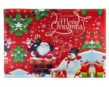 Cargar imagen en el visor de la galería, Alfombra Navideño Decoracion de Papa Noel Merry Christmas Muñeco de Nieve Alfombra Para Decoracion de Naviadad 40 X 60 cm
