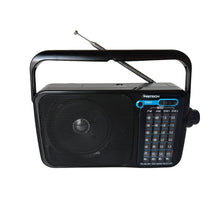 Cargar imagen en el visor de la galería, antena ortátil Am/FM con Funcionamiento AC o DC Negro Radio de 4 bandas