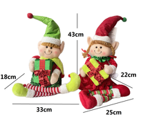 Cargar imagen en el visor de la galería, Muñeco Elfo Flandes Sentado con Regalo de Navideño Para Decoración de Navidad modelo aleatorio