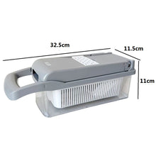 Cargar imagen en el visor de la galería, Cortador Rallador Multifunción Deposito con 5 Múltiples Intercambiables para rallar o Rebenar + 2 Cuchillas Corte a Dados, Mandoa de Cocina