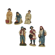 Cargar imagen en el visor de la galería, Figura Pastor / Pastora Belen 6 Piezas 15cm Resina Decoraciones Navidad