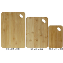 Cargar imagen en el visor de la galería, Juego de Tablas de Cortar de Bambú, Tabla de Cortar de Cocina Rectangular 3 Tamaños