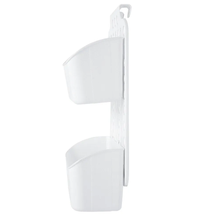 Cargar imagen en el visor de la galería, Cestas colgantes de almacenamiento de plástico Blanco para colgar a mampara de baño