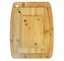 Cargar imagen en el visor de la galería, Juego de Tablas de Cortar de Bambú, Tabla de Cortar de Cocina Rectangular 3 Tamaños