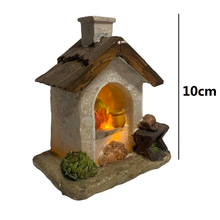 Cargar imagen en el visor de la galería, Horno Con Luz LED Intermitente belén 6 Modelos Pesebre Figuras de Para Decoracion de Navidad, envío al azar (1 unidad)