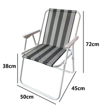 Cargar imagen en el visor de la galería, Silla de playa plegable con reposabrazos de Plástico Estructura Metal Cayo ancho de Exteriores