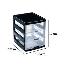 Cargar imagen en el visor de la galería, Cajonera Plastico Sobremesa para objetos pequeños cajones para escritorio y oficina almacenamiento de sobremesa Color Blanco Negro Plastic forte