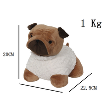 Cargar imagen en el visor de la galería, Bonito ratón con bufanda, perro, gato, saco para puerta, tope de puerta de relleno de arena, animales pesados, 1 kg, bonita decoración del hogar, juguete para niños (gris)