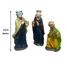Cargar imagen en el visor de la galería, SET X3 REYES MAGOS Melchor, Gaspar y Baltasar Para Decoracion Navidad figuras pesebre belén