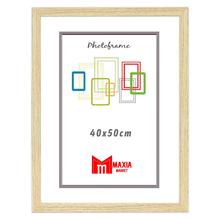 Cargar imagen en el visor de la galería, Maxia Market Marco Foto Color Haya Hecho Madera, Ancho de Bastidor 2 cm con Acabado Elegante