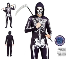 Cargar imagen en el visor de la galería, Disfraz Esqueleto Hombre Adulto reactivo a la luz utravioleta para Halloween Carnaval Teatro Discoteca