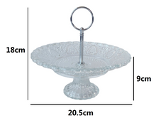 Cargar imagen en el visor de la galería, Frutero de Mesa de Cristal con Asa Para Frutas o Pasteles