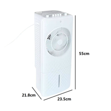 Cargar imagen en el visor de la galería, Ventilador de Torre función de Viento enfriador, Ventilador de refrigeración de aire de Agua Hielo 5.5 L 3 Velocidades 65W