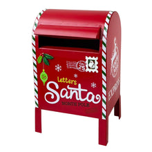 Cargar imagen en el visor de la galería, Buzón Americano de Metal Rojo Esquina – Decoración de Navidad 20.5x16x34 cm
