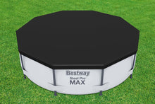 Cargar imagen en el visor de la galería, Cubierta para piscina, Cobertor de Invierno Redondo de PVC para Piscinas Negro