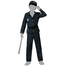 Cargar imagen en el visor de la galería, Disfraz Policia Niño Infantil Azul Marino para Carnaval Fiesta Teatro