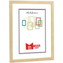 Cargar imagen en el visor de la galería, Maxia Market Marco Foto Color Haya Hecho Madera, Ancho de Bastidor 2 cm con Acabado Elegante