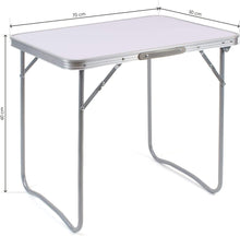 Cargar imagen en el visor de la galería, Mesa de Camping Plegable Multifuncional - Mesa Plegable en Madera MDF y Acero - Mesa Auxiliar para Jardín, Terraza, Balcón o Picnic