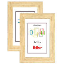 Cargar imagen en el visor de la galería, Maxia Market Marco Foto Color Haya Hecho Madera, Ancho de Bastidor 2 cm con Acabado Elegante
