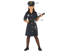 Cargar imagen en el visor de la galería, Disfraz Policia Niña Infantil Azul Marino para Carnaval Fiesta Teatro