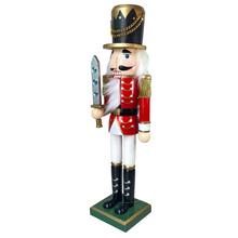 Cargar imagen en el visor de la galería, Cascanueces Soldado Verde / Rojo De Madera Navideño Figura Decorativa Para Decoracion de Navidad