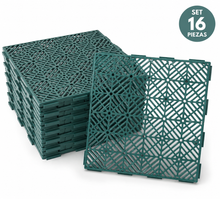 Cargar imagen en el visor de la galería, Baldosa Jardín Antibarro 29,5x29,5 cm | Suelo Modular Encastrable para Césped, Huerto y Caminos | Plástico Resistente
