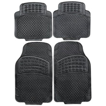Cargar imagen en el visor de la galería, Alfombras de Goma Recortable Universal Negra Para Coche Automóvil Juego de 4 pcs Resitente al Uso Antideslizante (Copia)