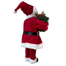 Cargar imagen en el visor de la galería, Figura Papa Noel Santa Clau de Pie con Regalo a la Mano Para Decoración de Navidad