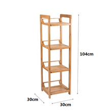 Cargar imagen en el visor de la galería, Estanteria de almacenamiento de cocina y baño de bambú de Bambú, Estantes de baño y Cocina diseño moderno, Mueble de Baño y Cocina